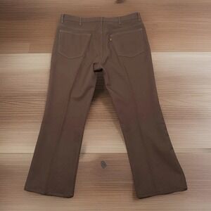 Vintage Levis Polyester Pants Mens 40x30‎ Brown 517 Bootcut Creased Cowboy